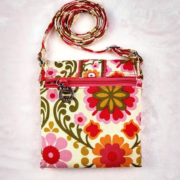 Vera Bradley Handbags - Vera Bradley Pink Floral Crossbody Mini Bag